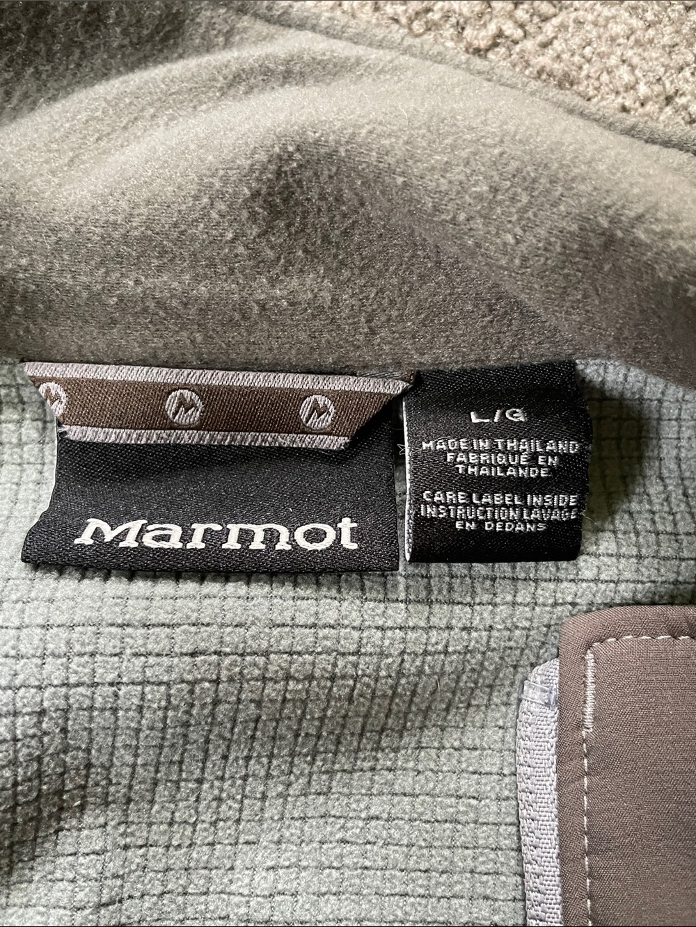 Marmot Two-Tone Brown and Light Gray Softshell Jacket - Picture 3 of 3